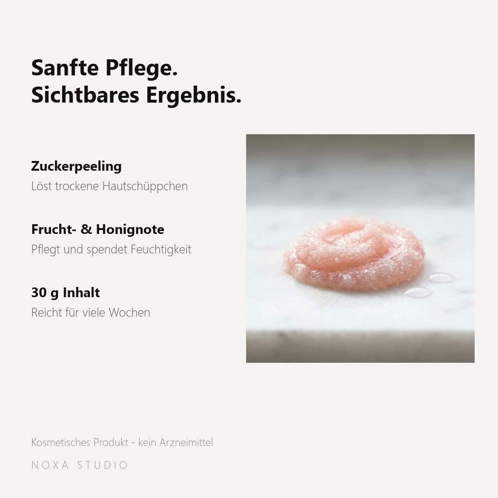 Sanft peelen. Dann pflegen.