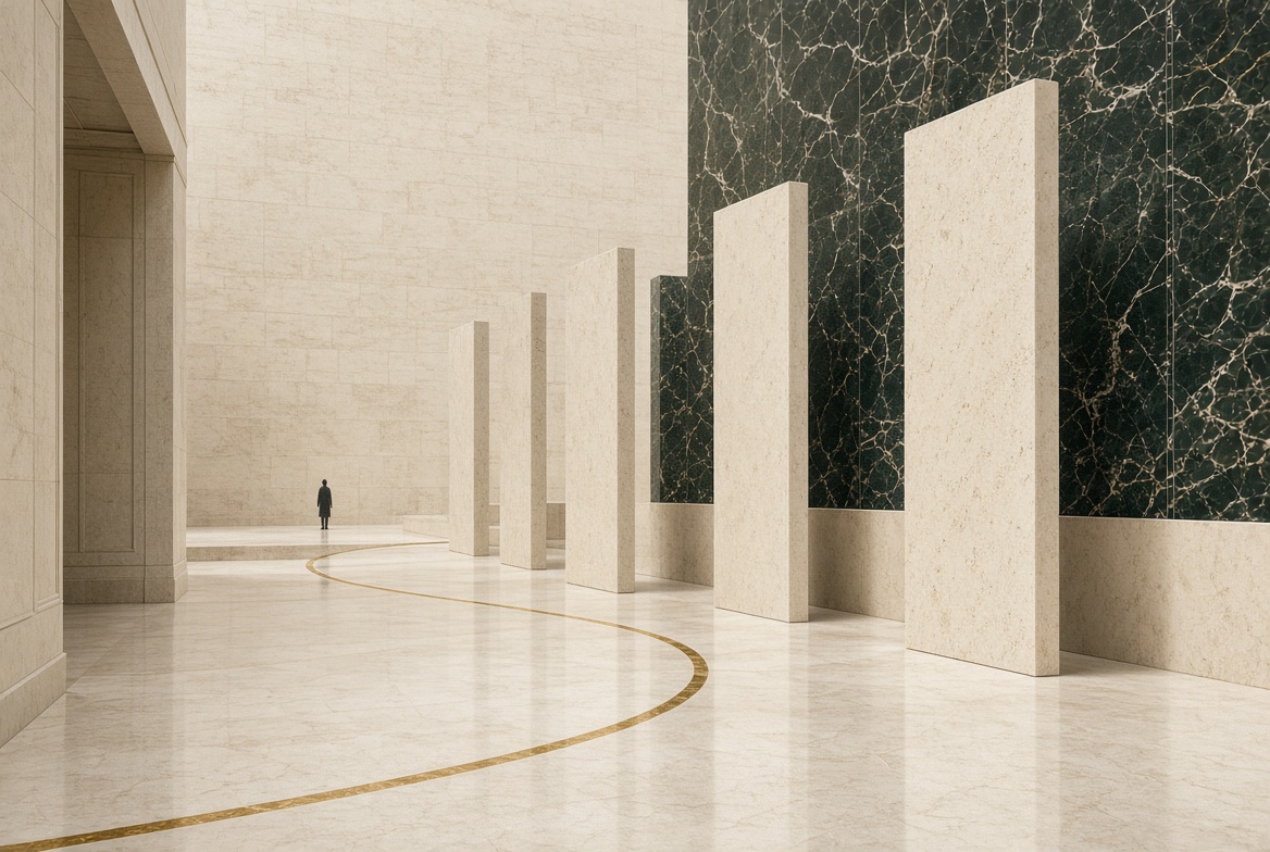 Archive court of stone slabs