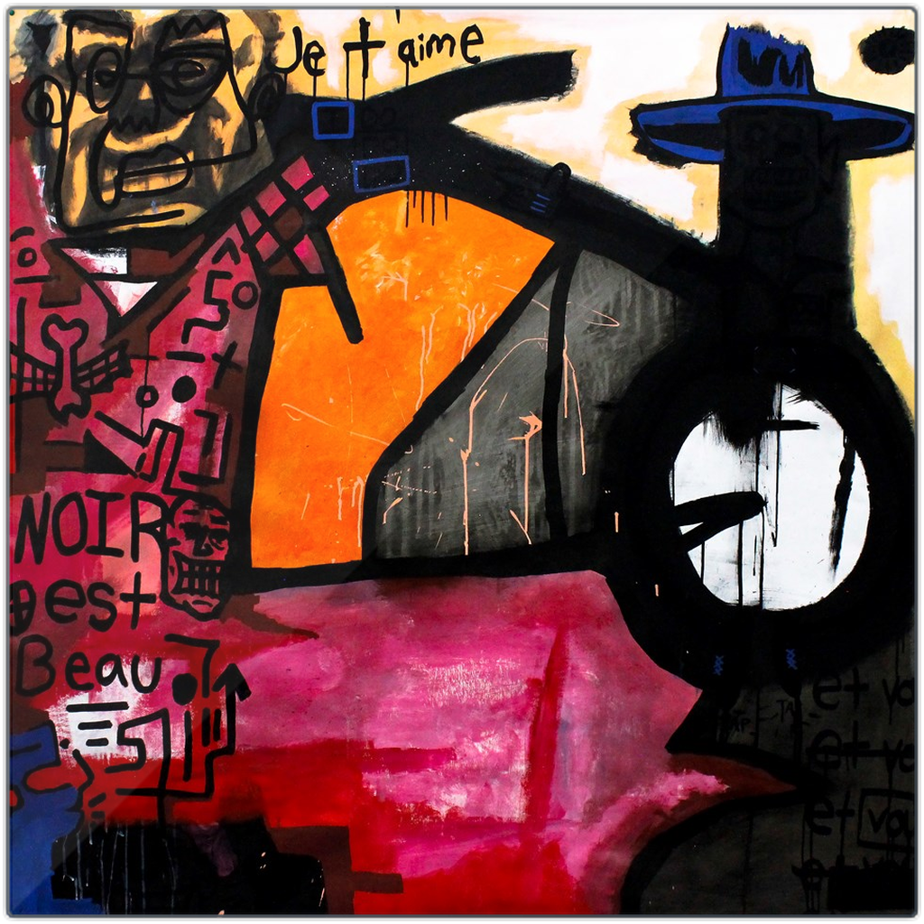 Original abstract painting by Deego — neo-expressionist artwork from Deego Design studio