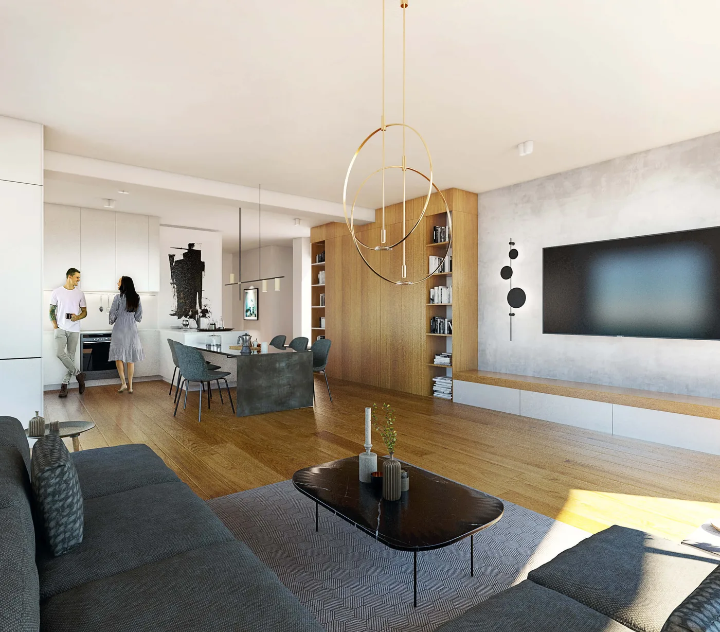 Living space inside a B12 Residences apartment