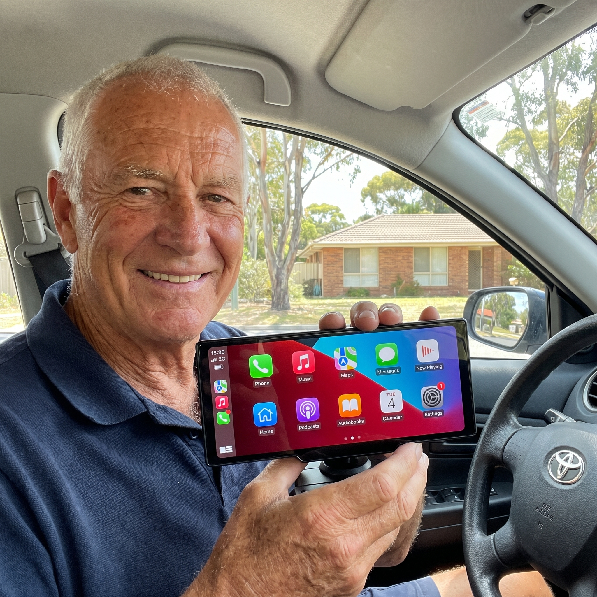 Brett with his CarPlay screen