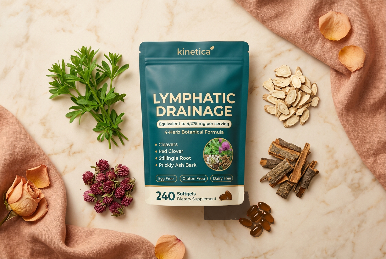 Kinetica pouch with the four botanical ingredients