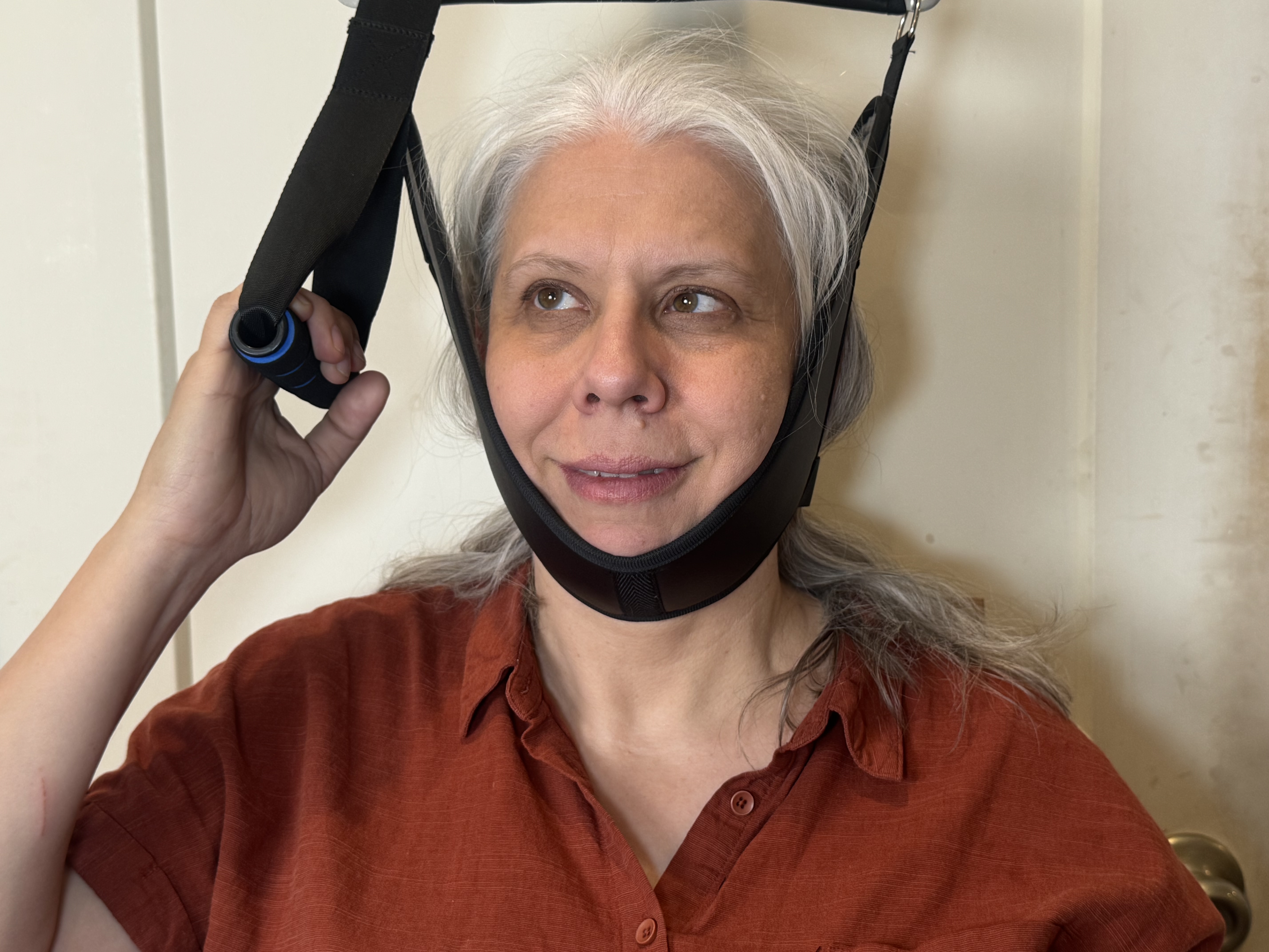 Close-up of the real BlisCure head and chin cradle