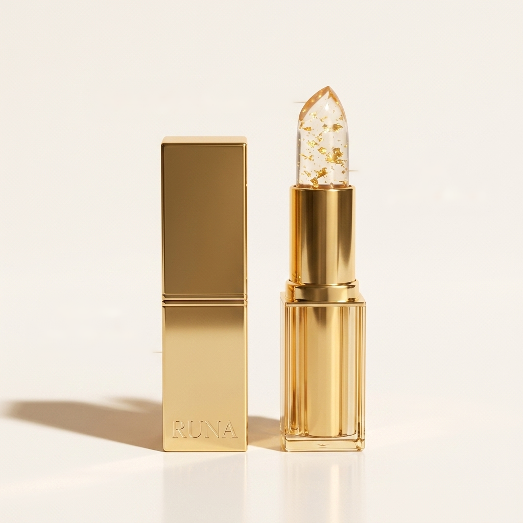 RUNA gold lipstick tube