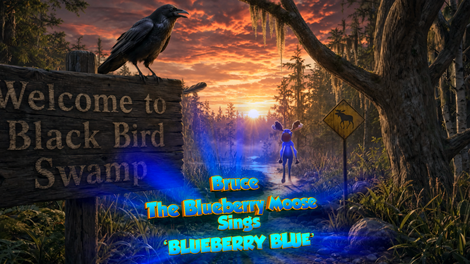 Bruce the Blueberry Moose sings ‘Blueberry Blue’