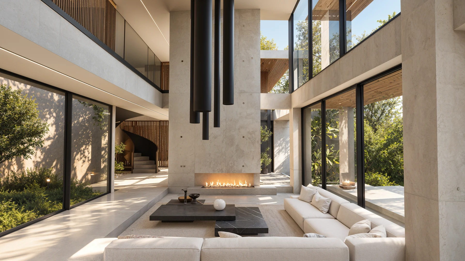 Casa Paimado. Sala de doble altura
