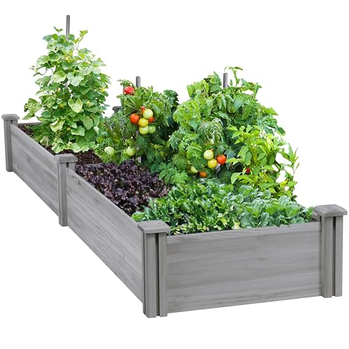 Yaheetech 8x2ft Wooden Raised Garden Bed