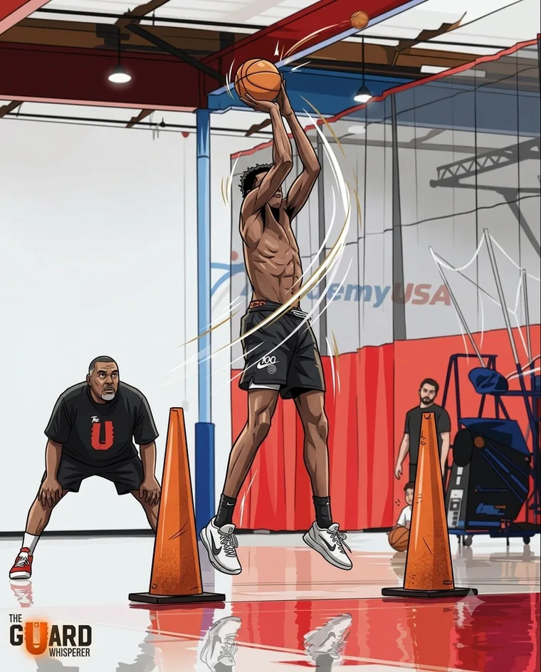 Training illustration — vertical work in The Dojo