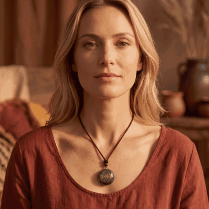 The Sacred Energy Talisman worn