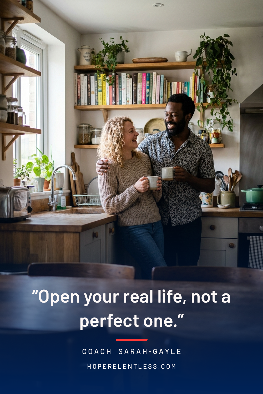 Host, don't entertain. Open your real life, not a perfect one. Christian marriage encouragement from Hope Relentless.