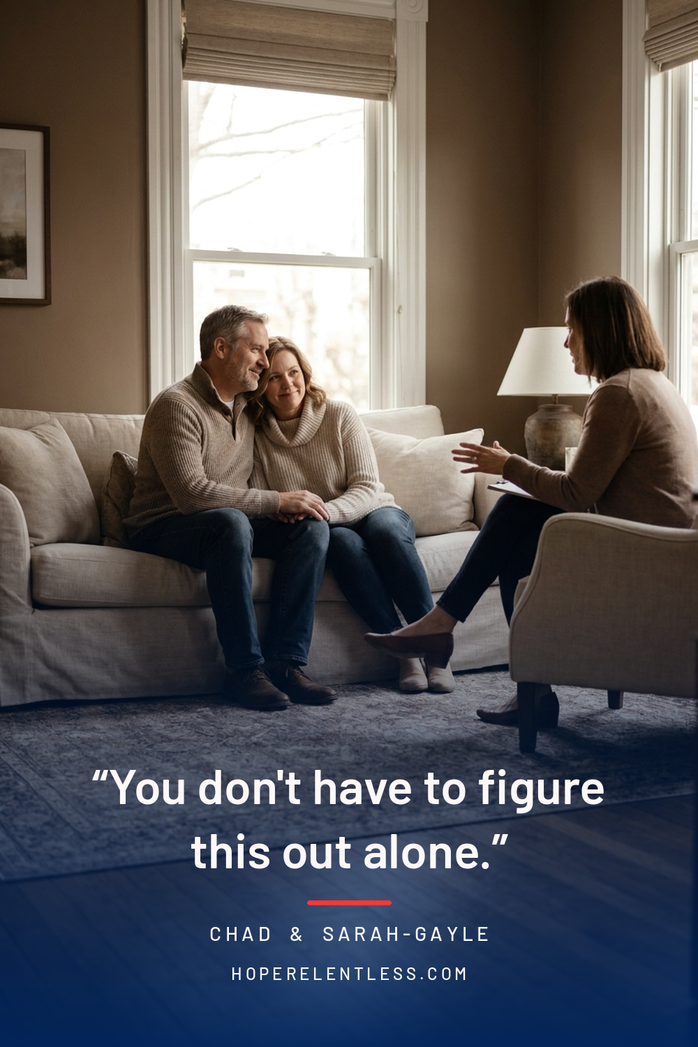 Encouragement graphic: you don't have to figure your marriage out alone, Christian marriage coaching