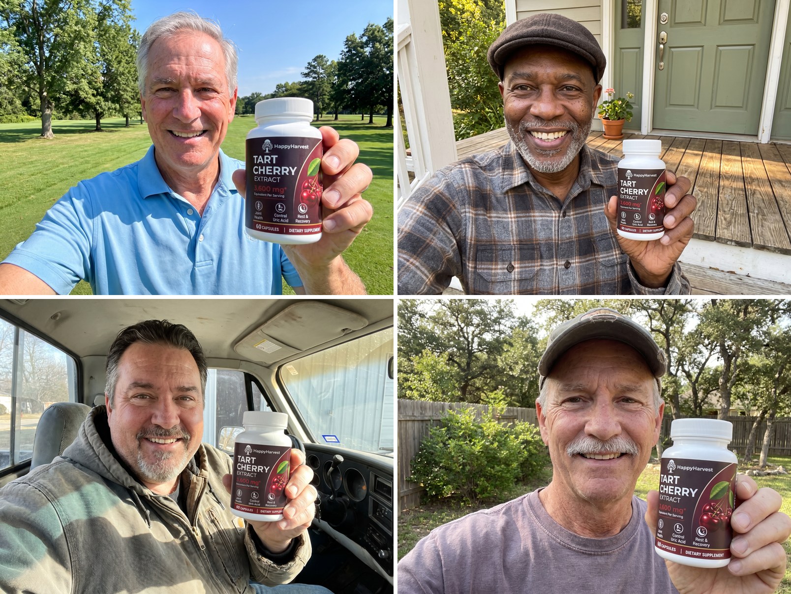 HappyHarvest customers holding their bottles