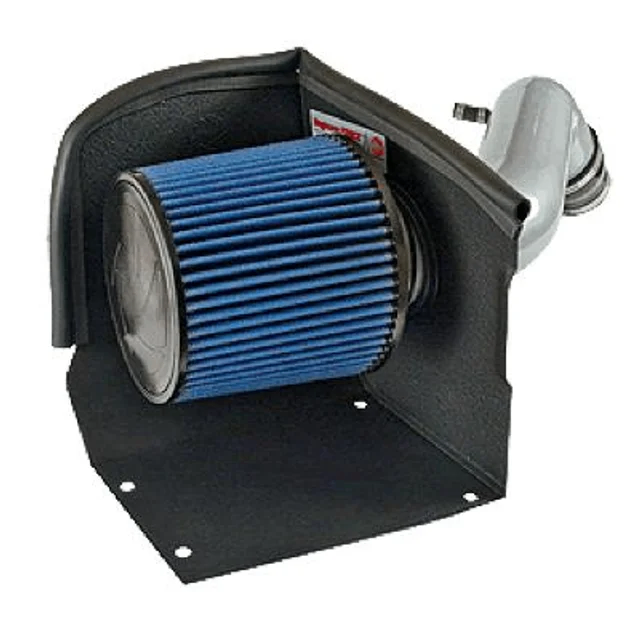 Cold air intake system with blue filter and heat shield
