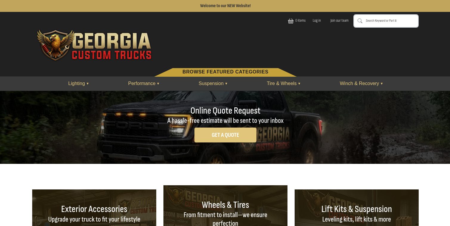 Georgia Custom Trucks online quote request