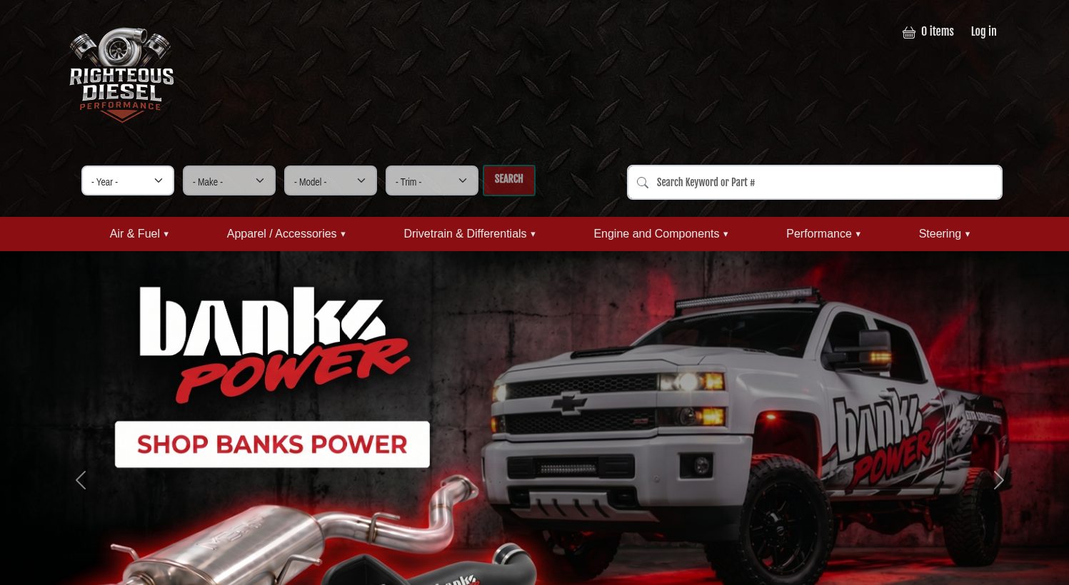Righteous Diesel brand identity on the live site