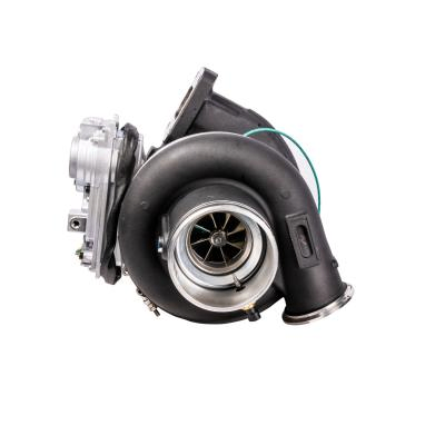 Black and silver aftermarket turbocharger