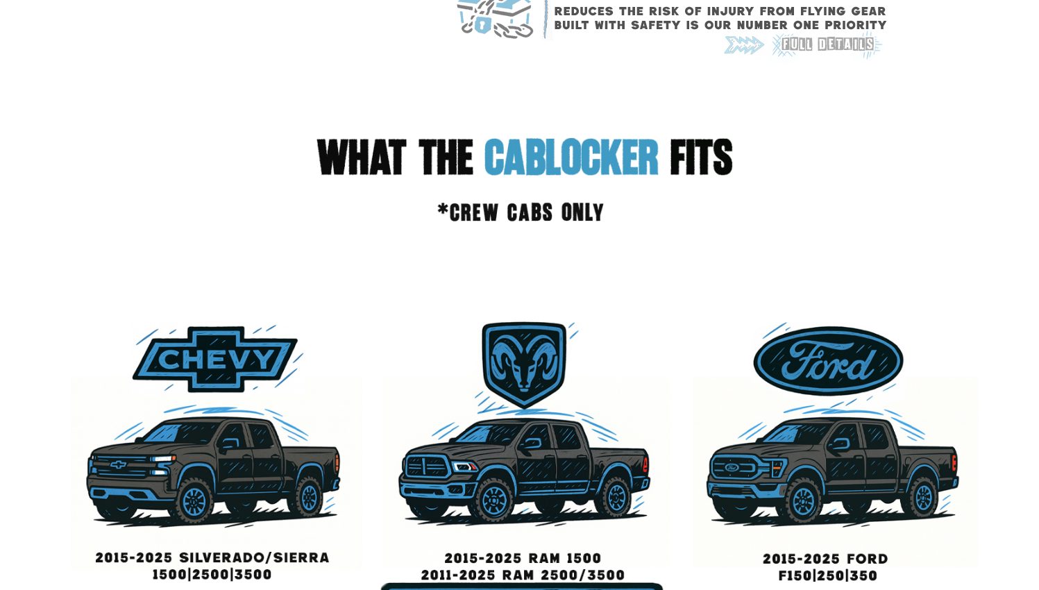 Cab Locker product education — what it fits