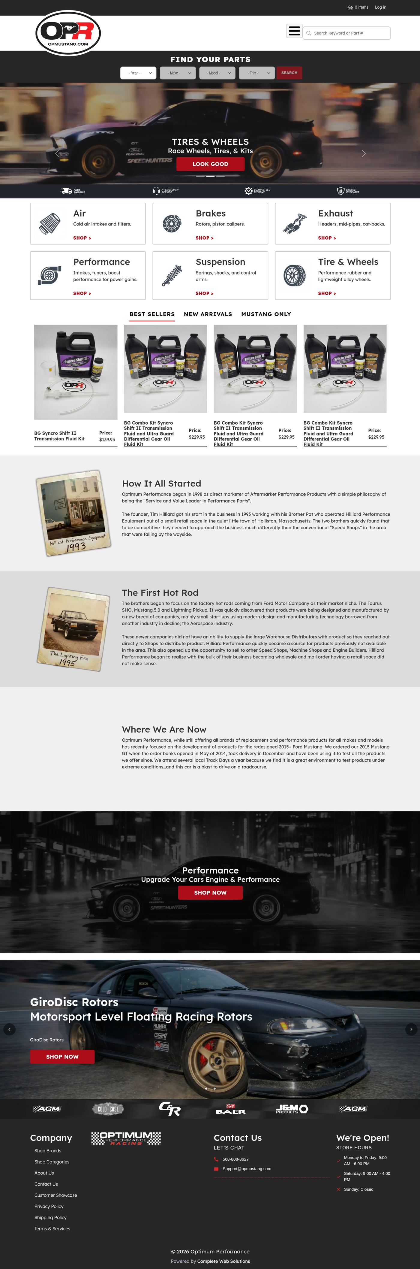 OP Mustang homepage preview