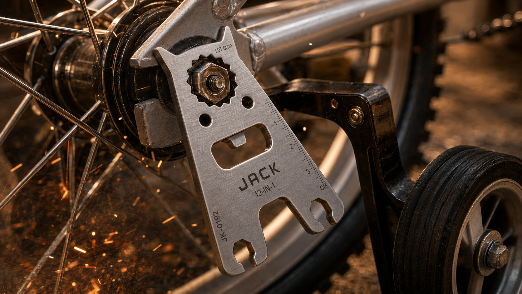 Jack repairing bicycle