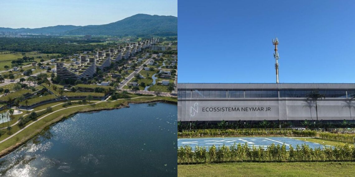 Neymar Pai e equipe JTA Empreendimentos no lancamento do Ecossistema Neymar Jr em Porto Belo