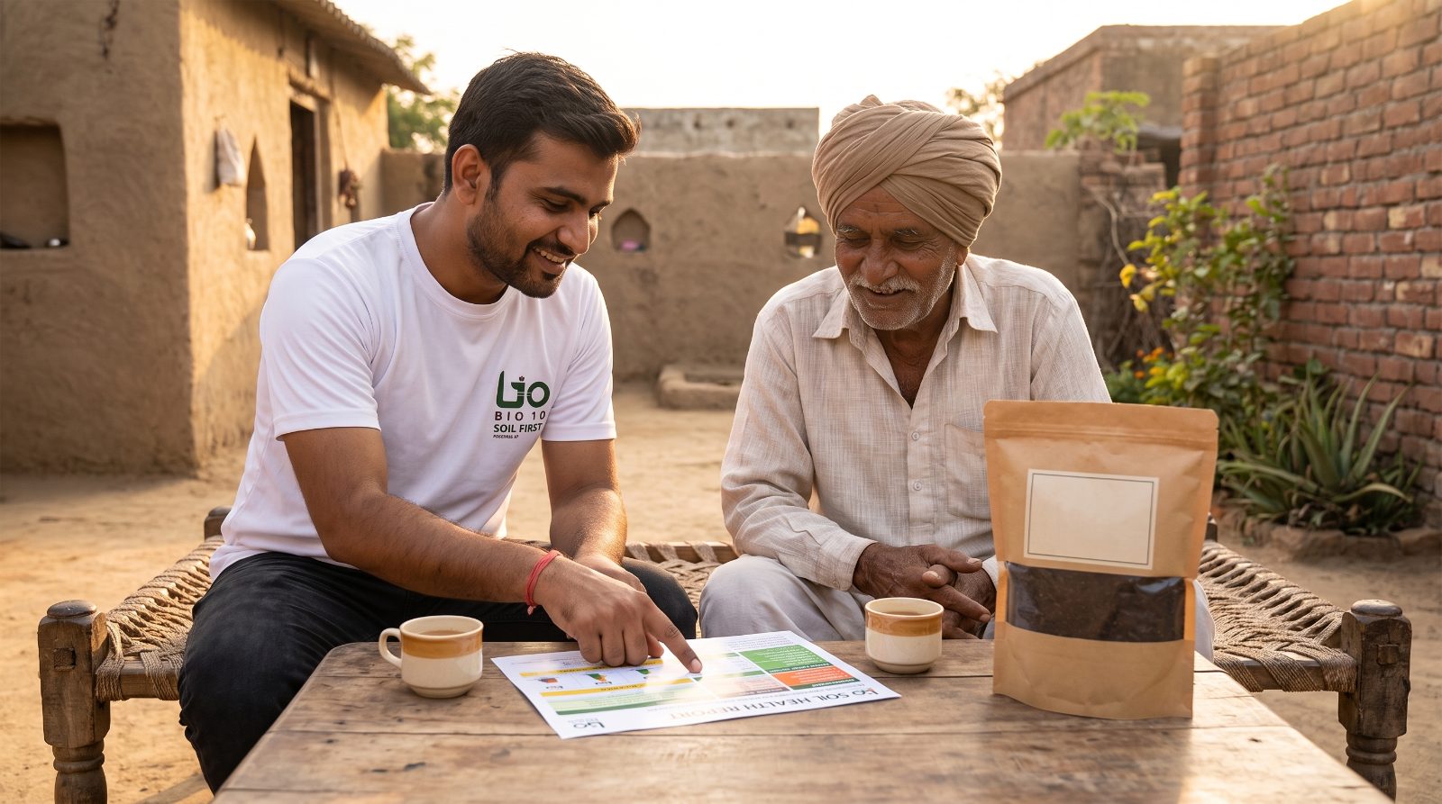 રિપોર્ટ સમજાવતા Bio-10 પ્રતિનિધિ