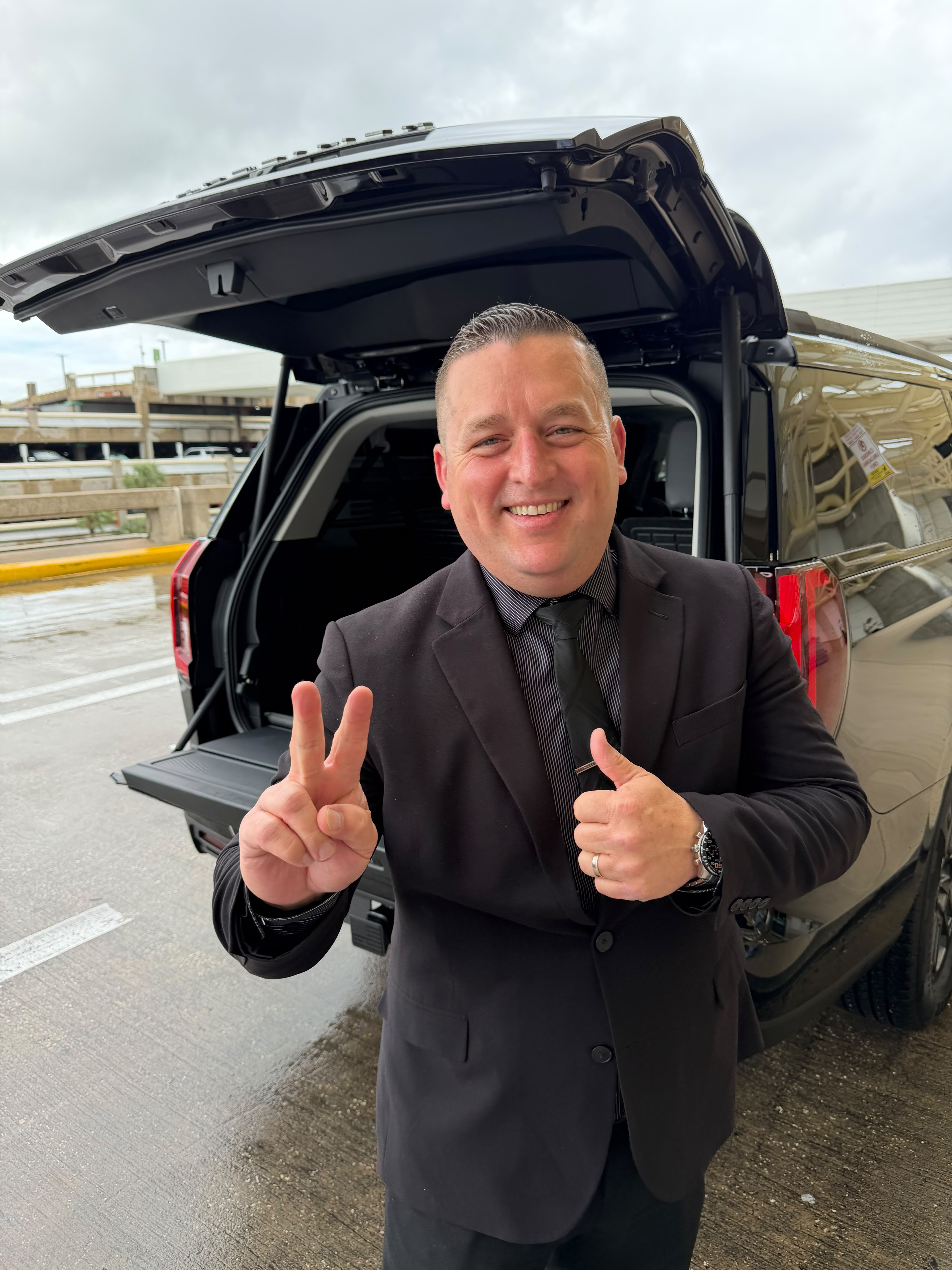 Chauffeur greeting