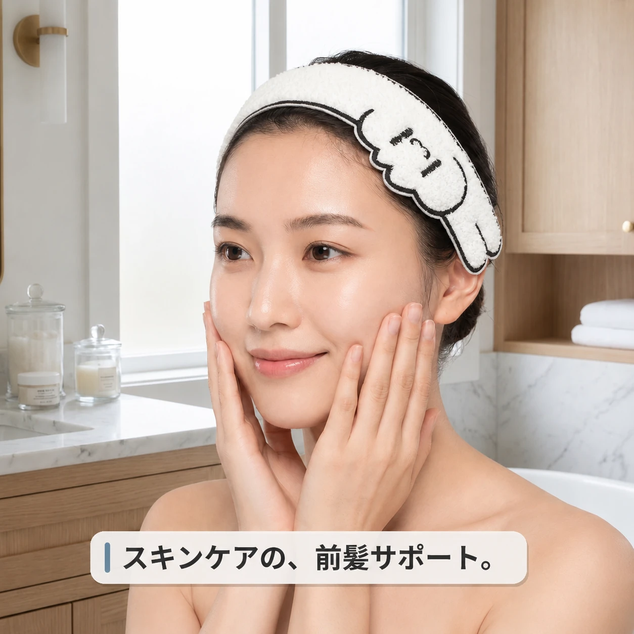 顔まわりの、小さな相棒。