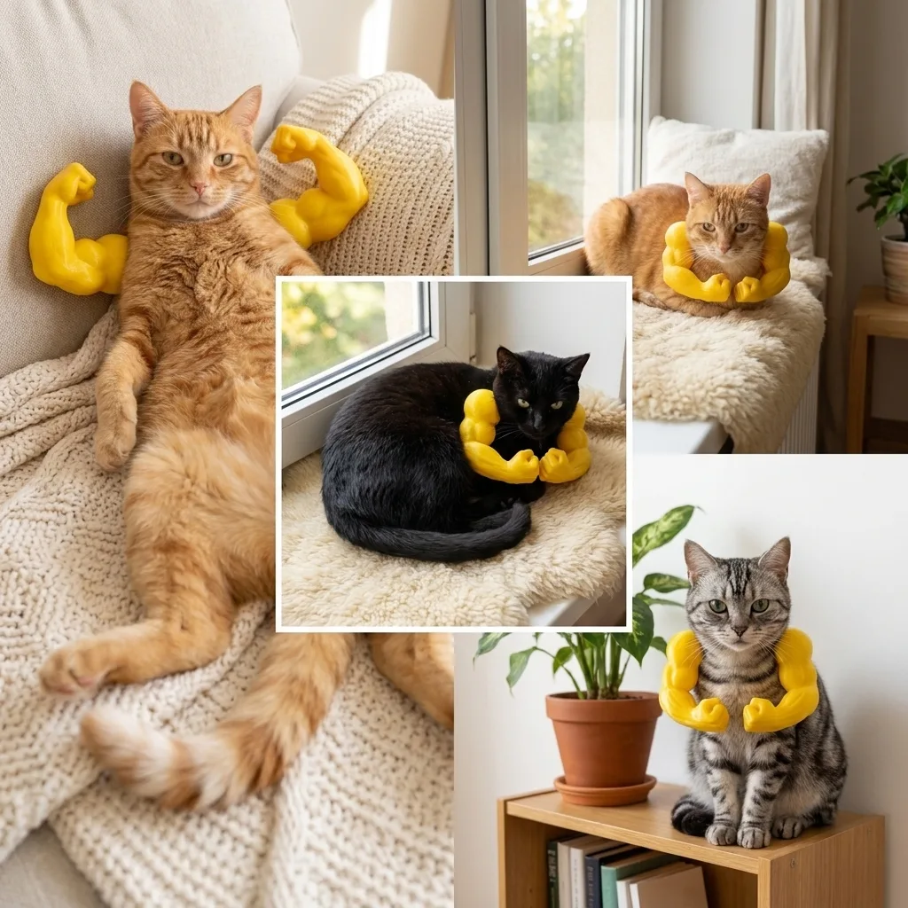 調整できるネックバンドで幅広い猫に