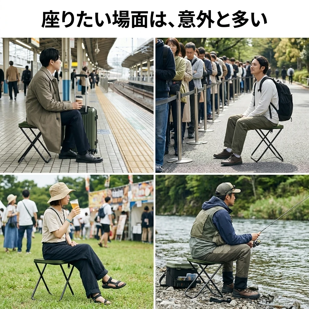 座りたい場面は意外と多い