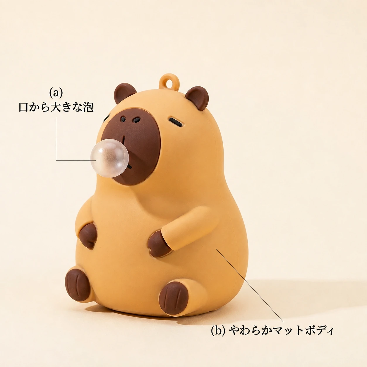 ただのスクイーズじゃない 泡を吹くカピバラ 比較