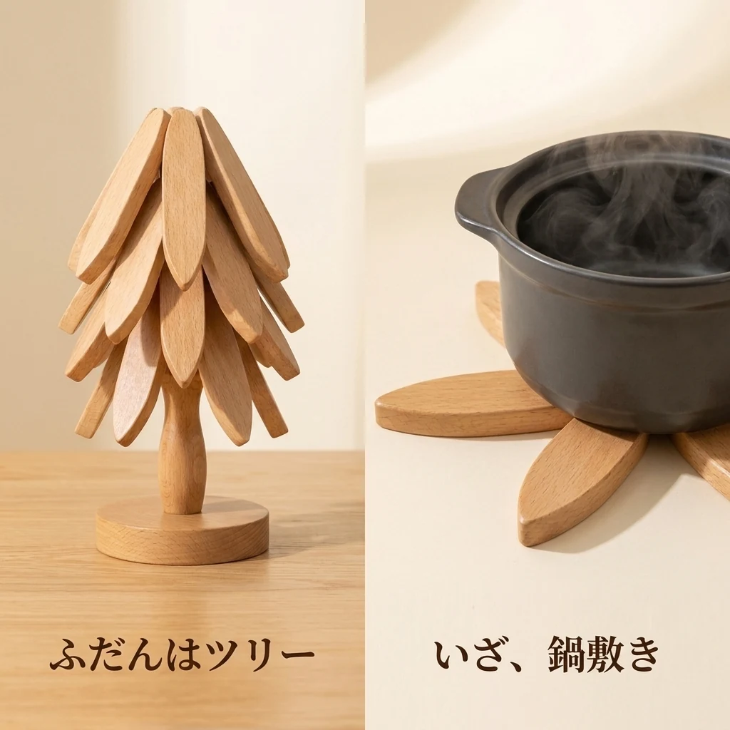 しまわなくていい、鍋敷き。