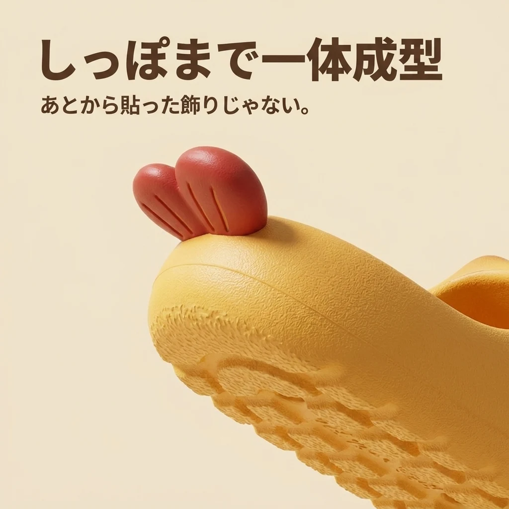 しっぽまで一体成型
