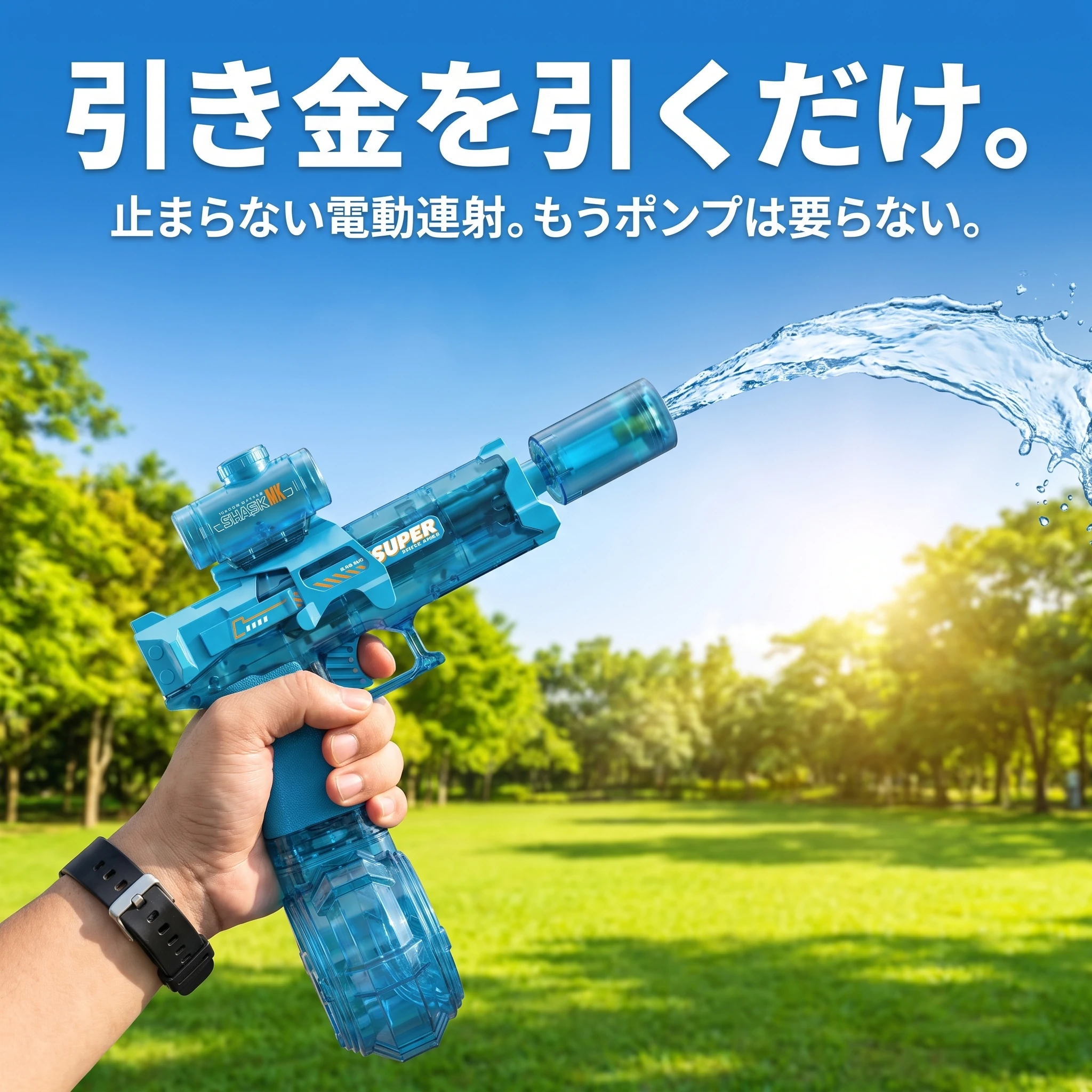 引き金を引くだけの電動連射