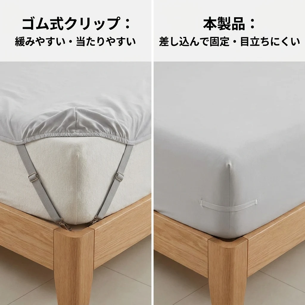 挟むクリップと差し込んで留めるホルダーの違い