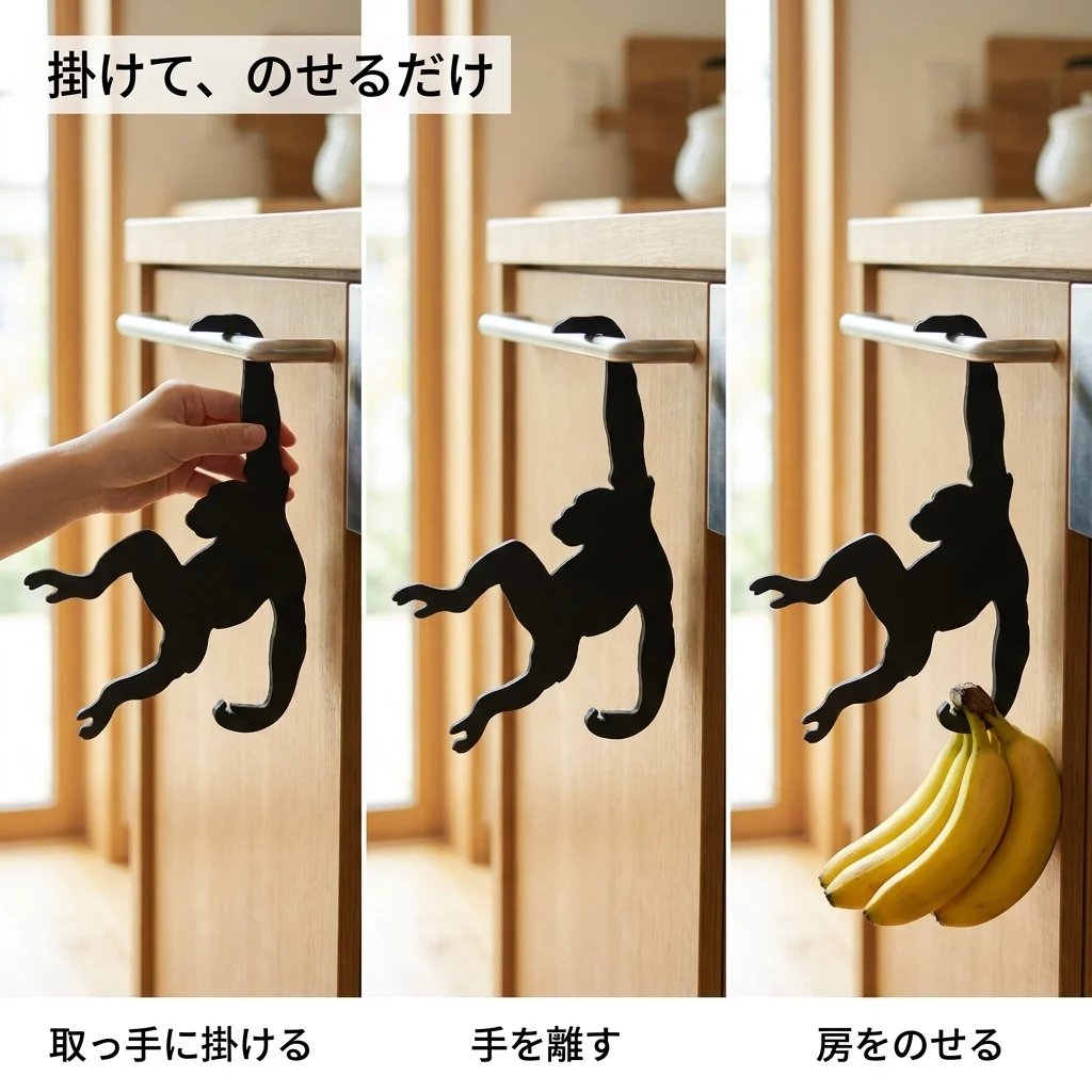 掛けて、のせる。それだけです。