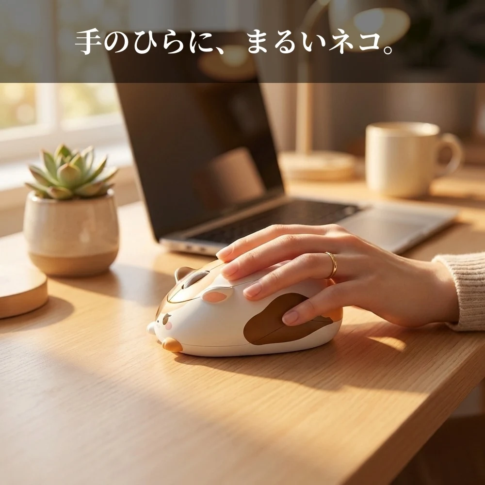 手のひらに、まるいネコ。