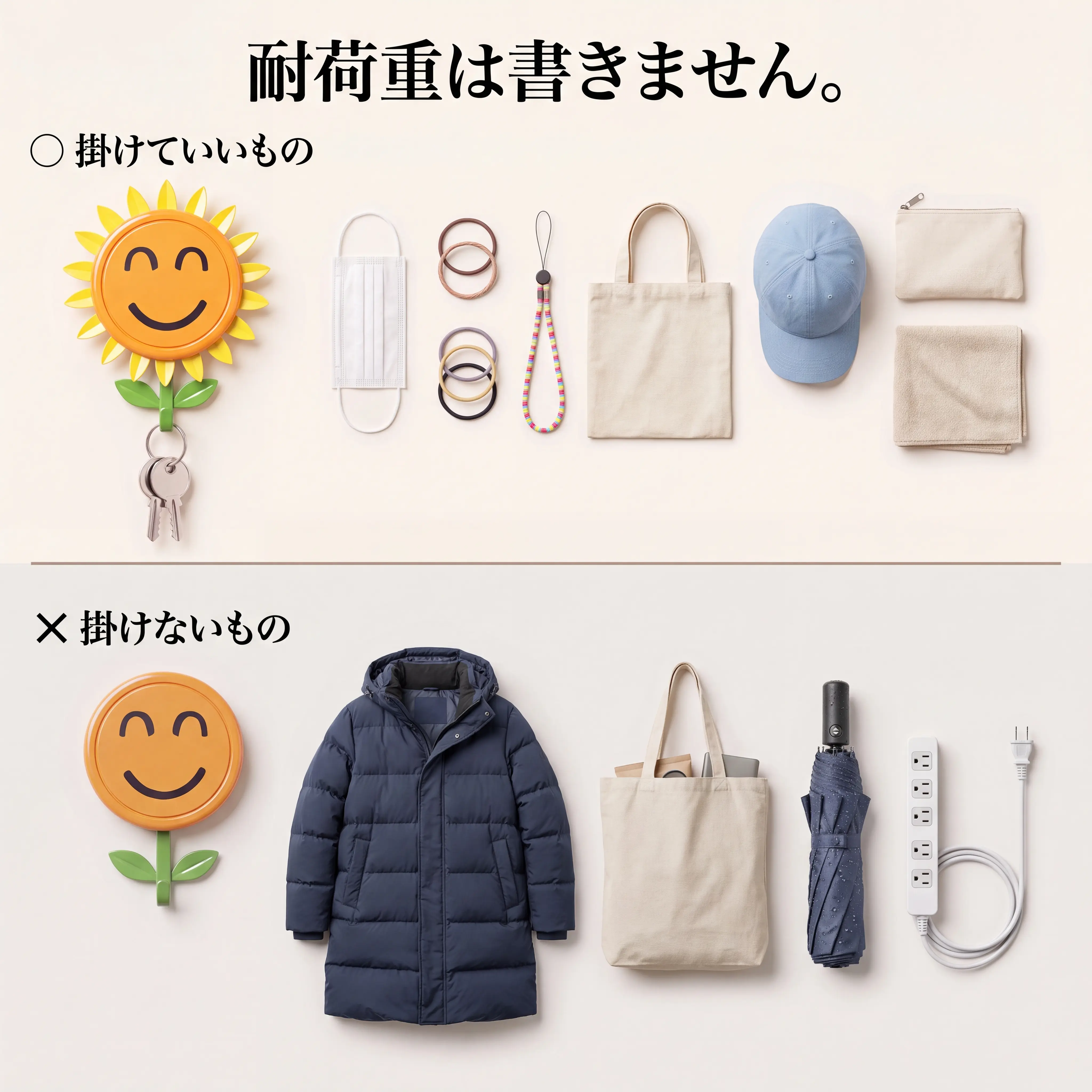 掛けていいものと掛けないほうがいいものの一覧