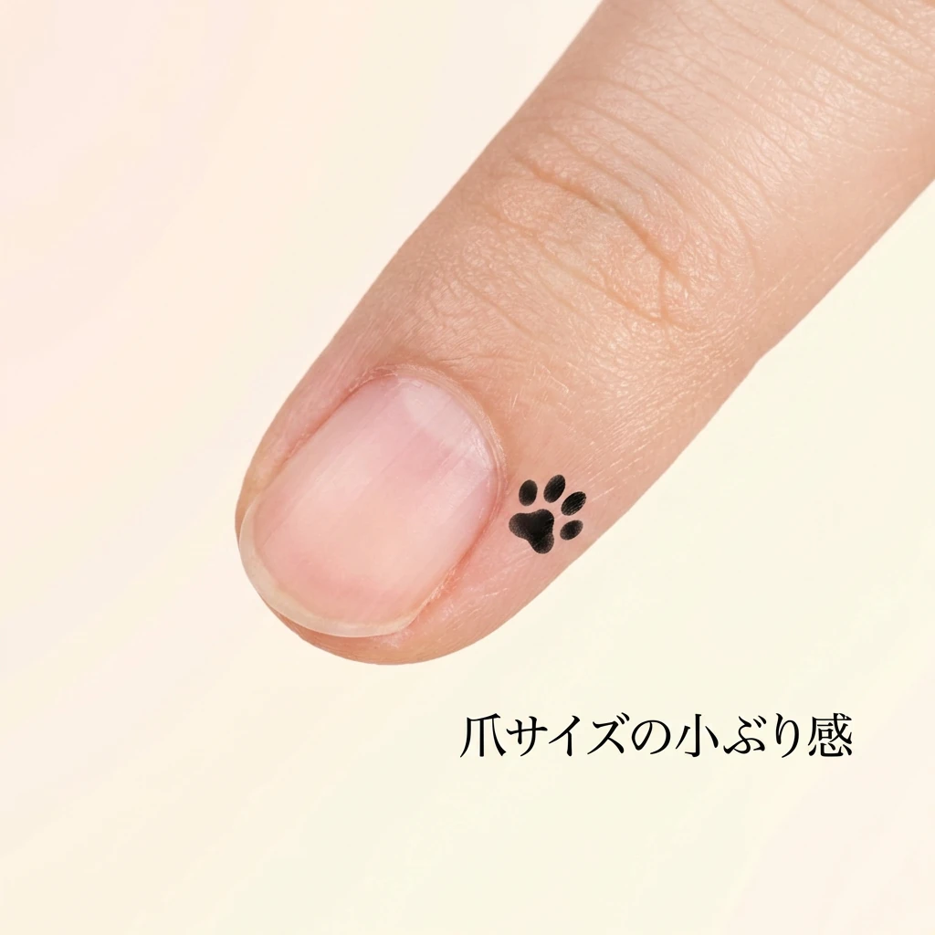 爪サイズの小ぶりな肉球のサイズ感