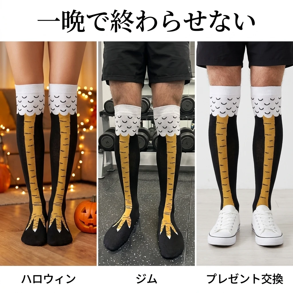 ハロウィン、ジム、プレゼント交換の着用例