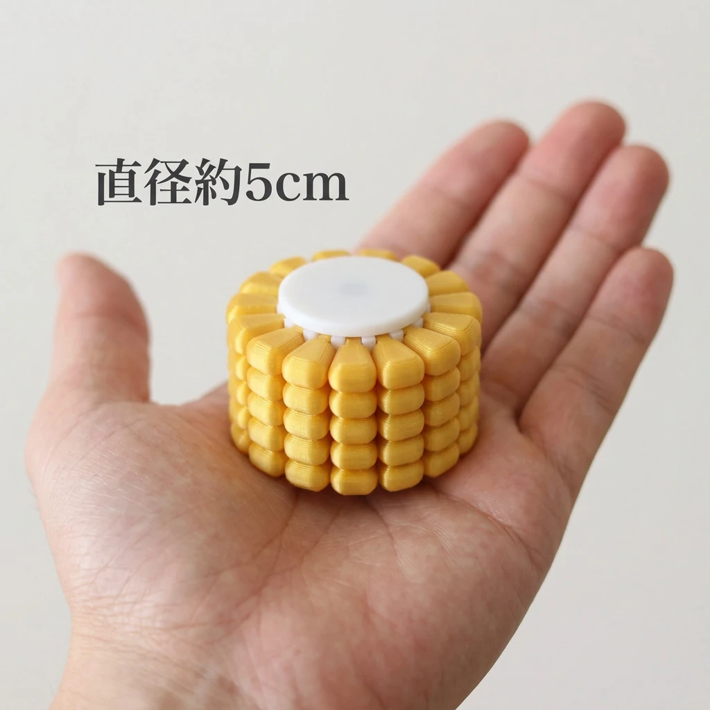 直径約5cm。デスクに置くだけで様になる。