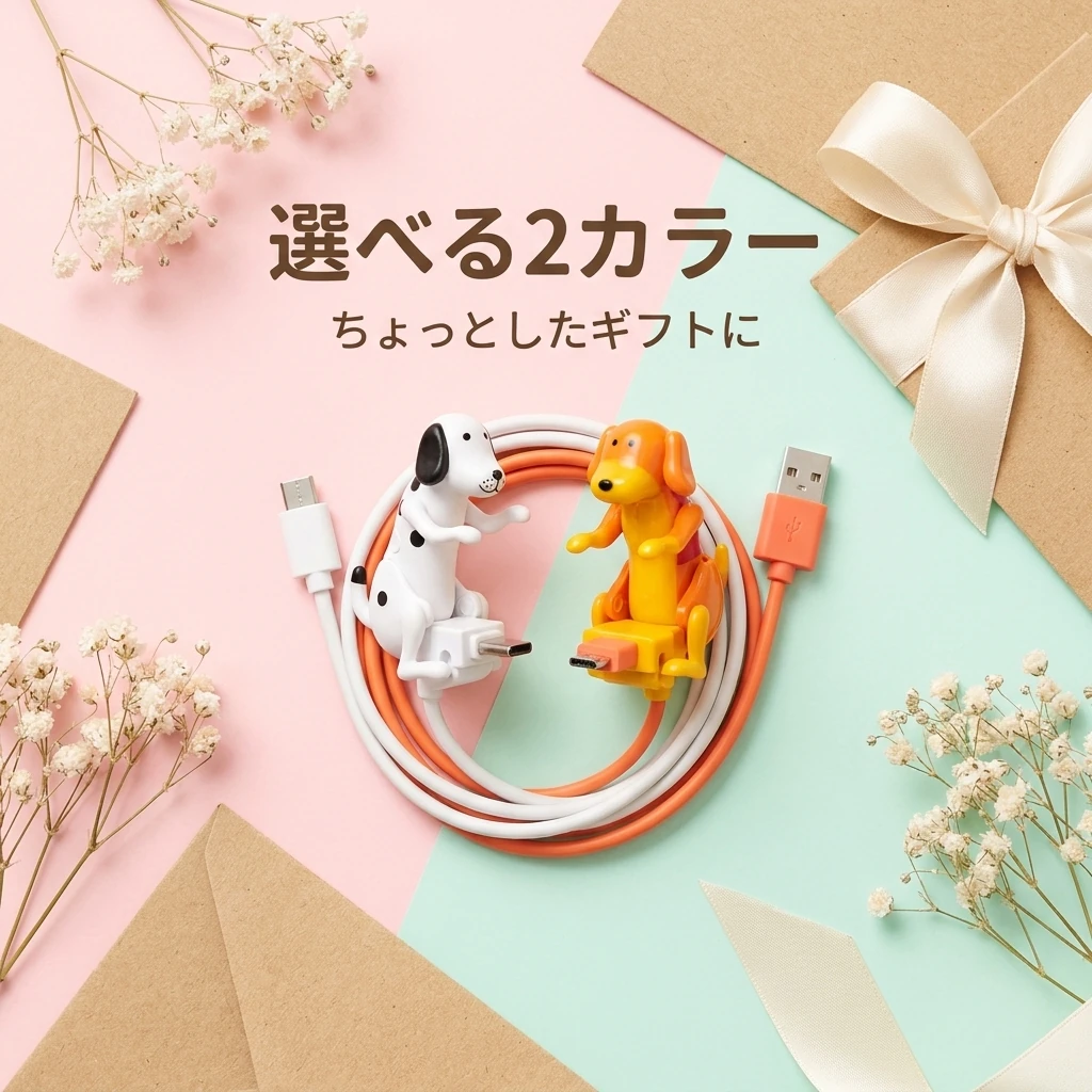 ホワイトとオレンジの2カラーを並べたギフトシーン