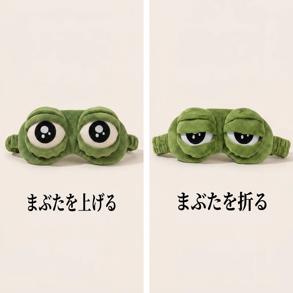 まぶたを折る前と折ったあと