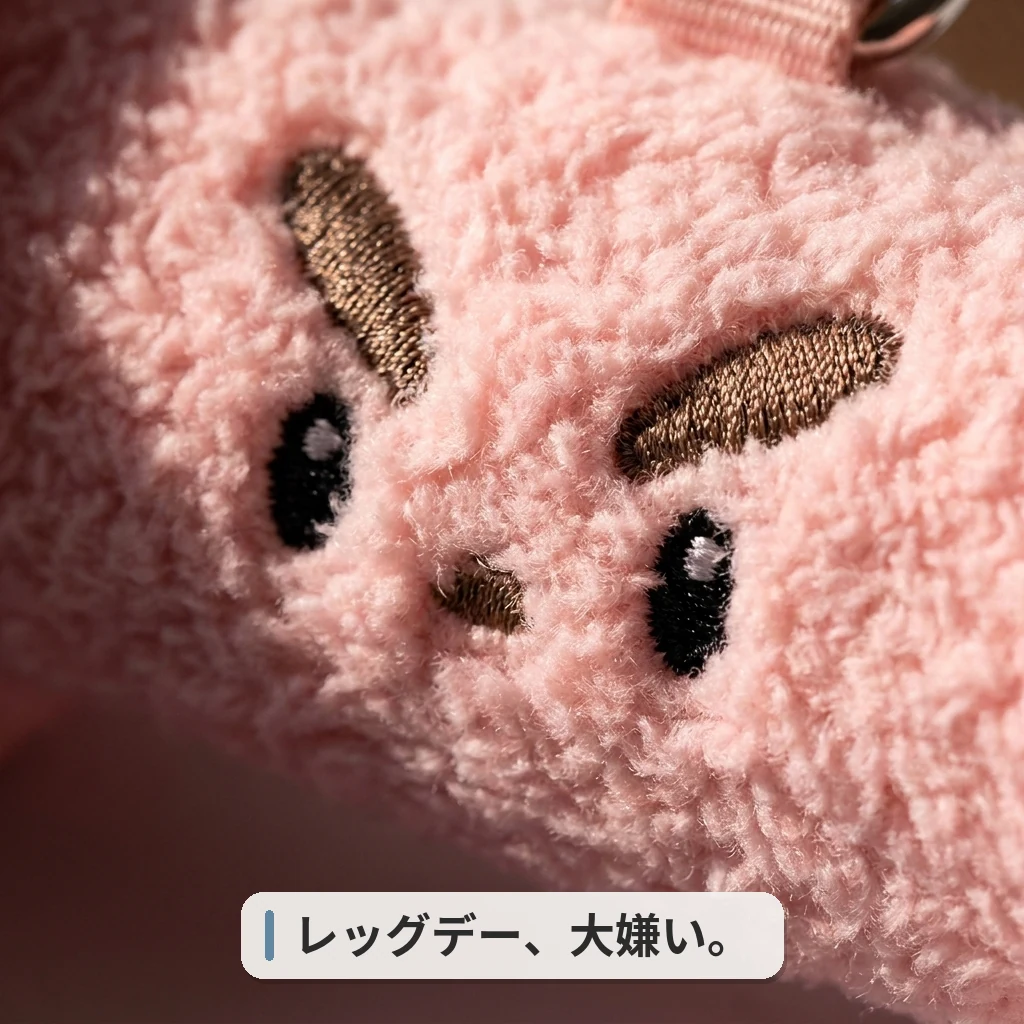 持ち上げられるの、実は不満らしい。