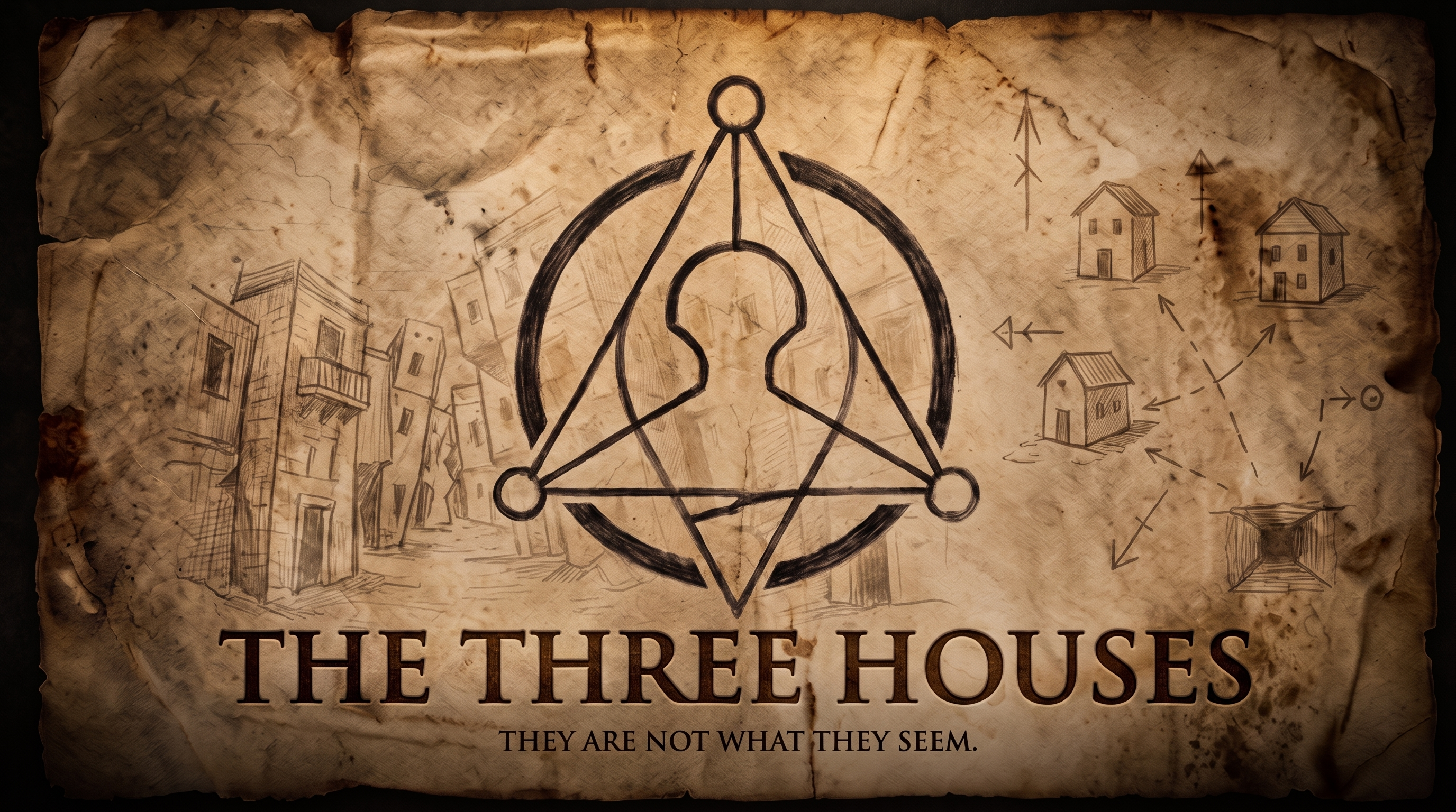 THE THREE HOUSES