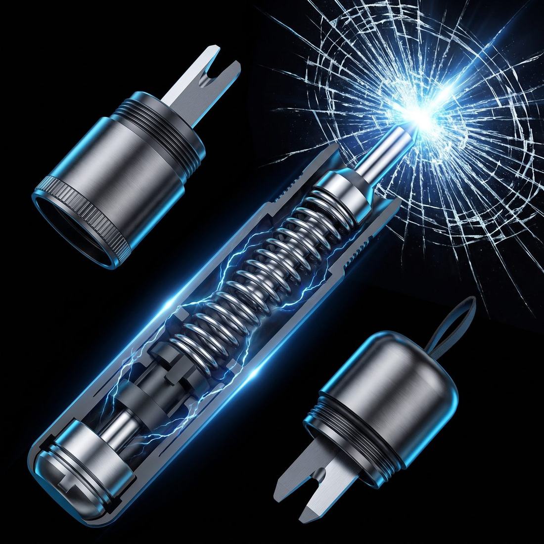 Cutaway of the ExitReach showing the internal spring mechanism