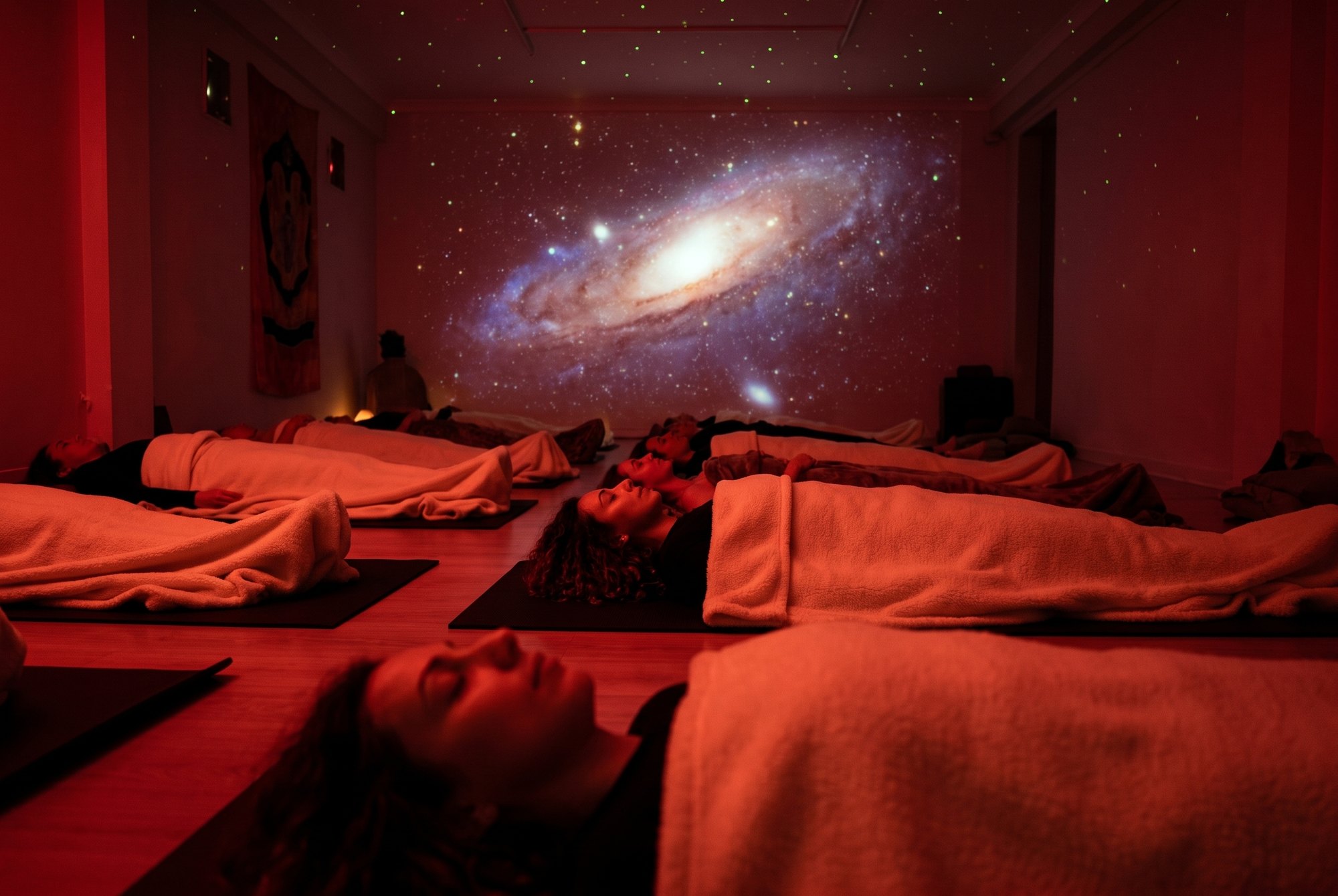 Group sound healing class