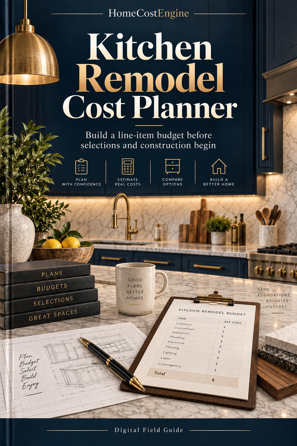 Kitchen Remodel Cost Planner book cover
