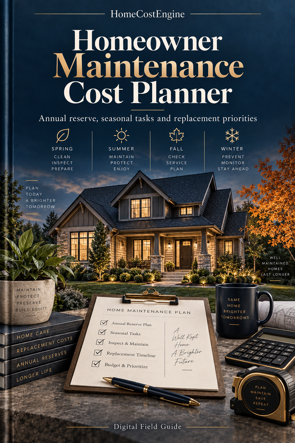 Homeowner Maintenance Cost Planner book cover