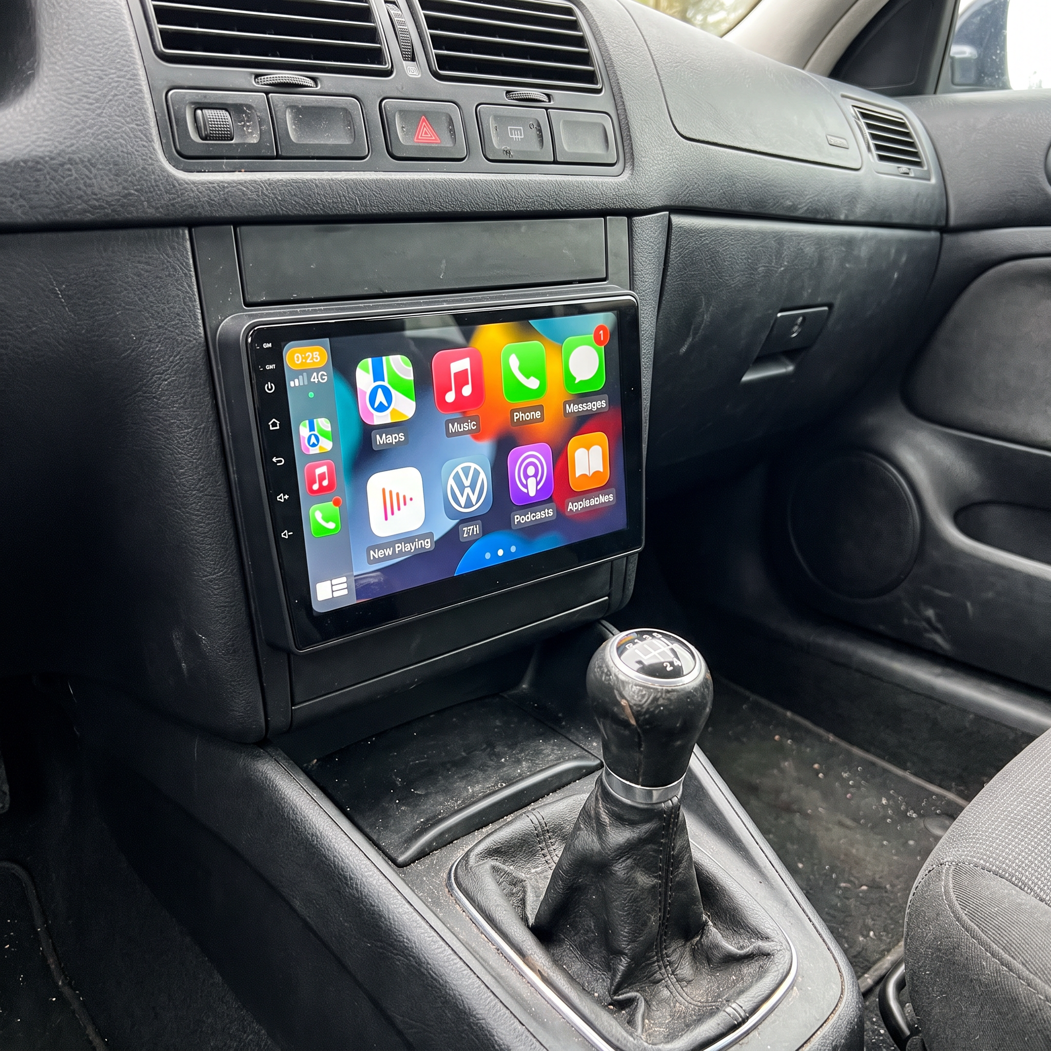 Apple CarPlay fonctionnel sur écran tactile dans une Renault Clio 4