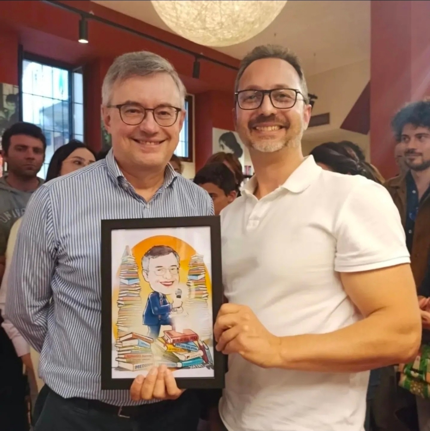 Yatri con caricatura